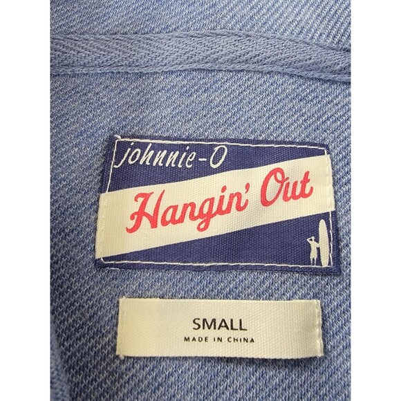 johnnie-O Hoodie Mens Small Blue Hangin' Out Cashmere Blend Pullover JMKO2800 - Picture 2 of 11